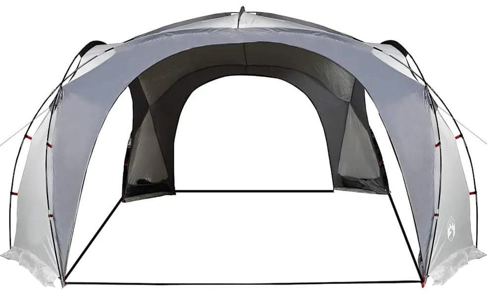 Tenda de festas impermeável branco e cinzento