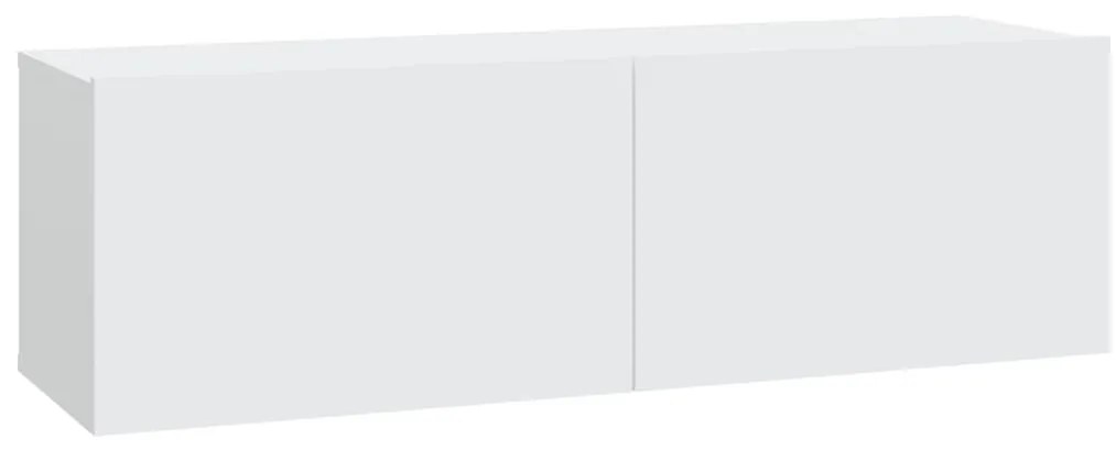 7 pcs conjunto de móveis de TV derivados de madeira branco
