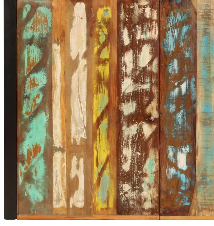 Mesa de jantar 180x90x75 cm madeira recuperada maciça