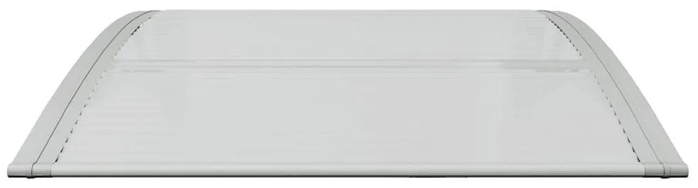Toldo para porta 80x75 cm policarbonato cinzento e transparente