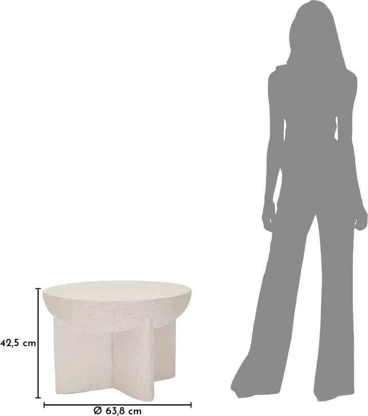 MESA DE APOIO Ø 63,8X42,5 CM CREME