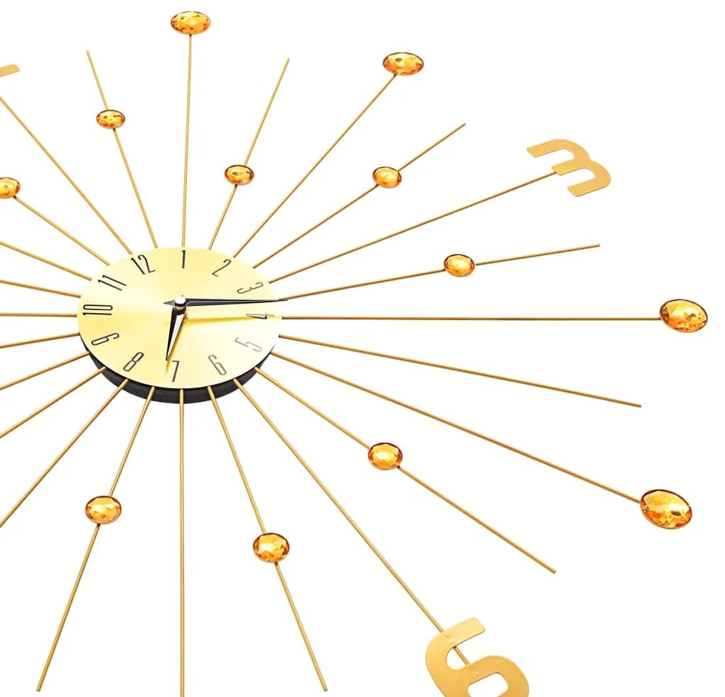 Relógio de parede metal 70 cm dourado
