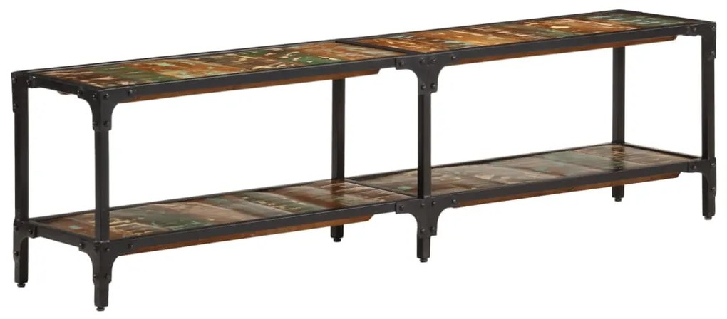 Móvel de TV 150x30x41 cm madeira recuperada maciça