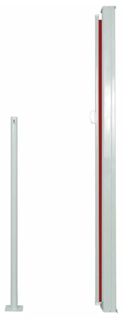 Toldo lateral retrátil 160 x 500 cm vermelho