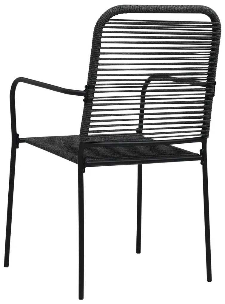 3 pcs conjunto de jantar para jardim vidro e aço preto