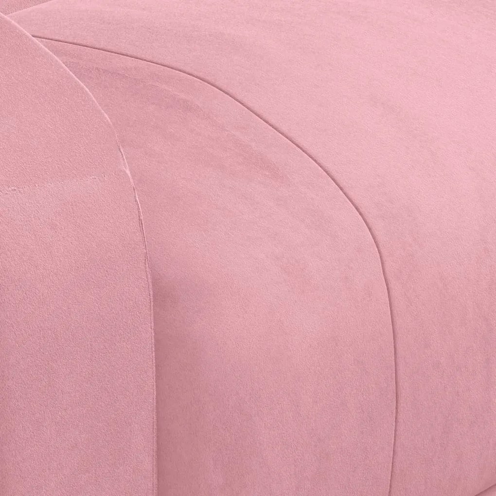 Poltrona reclinável veludo rosa