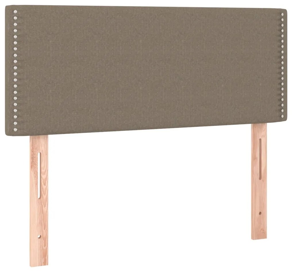 Cama box spring colchão/LED 120x190cm tecido cinza-acastanhado