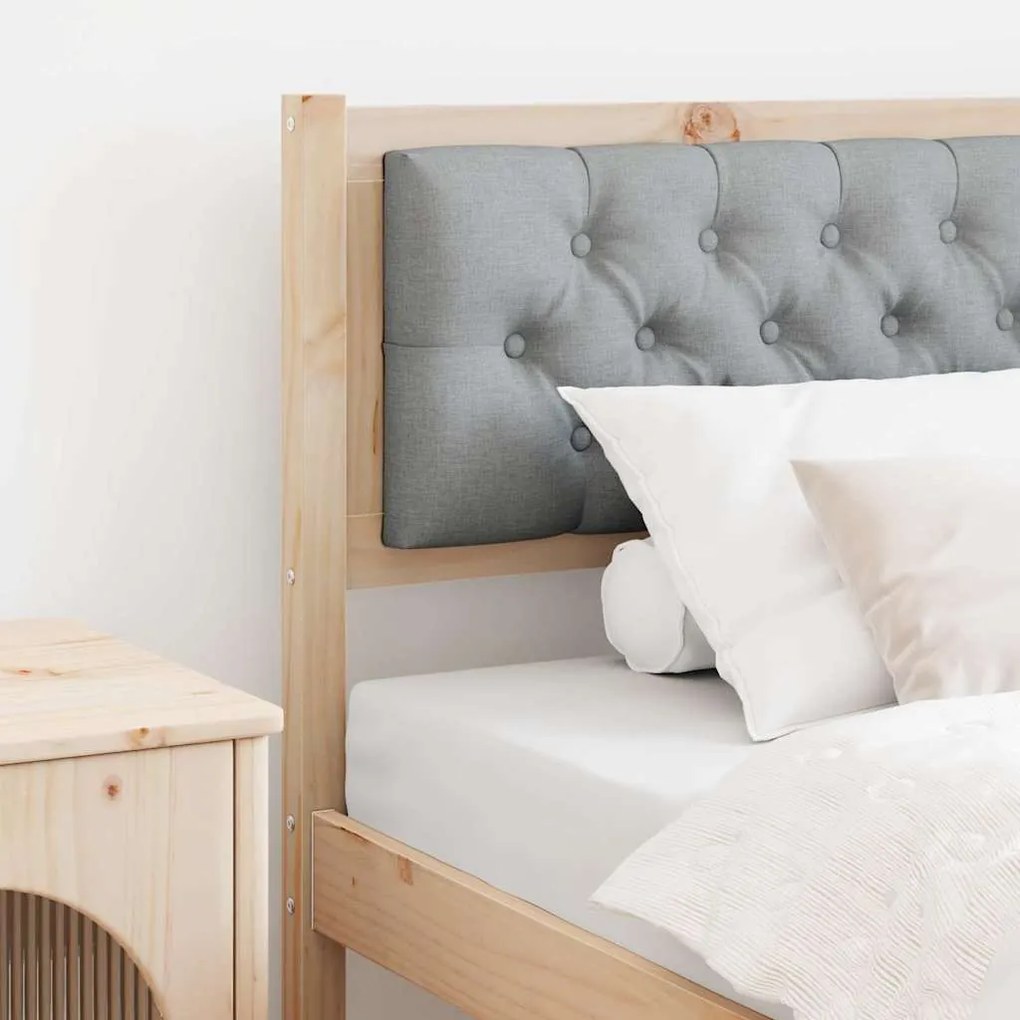 vidaXL Cabeceira Marrom e cinza claro 90 cm Madeira de pinho maciça