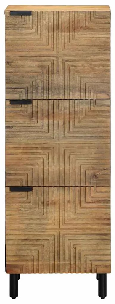 Aparador alto 40x33x110 cm madeira de mangueira maciça castanho