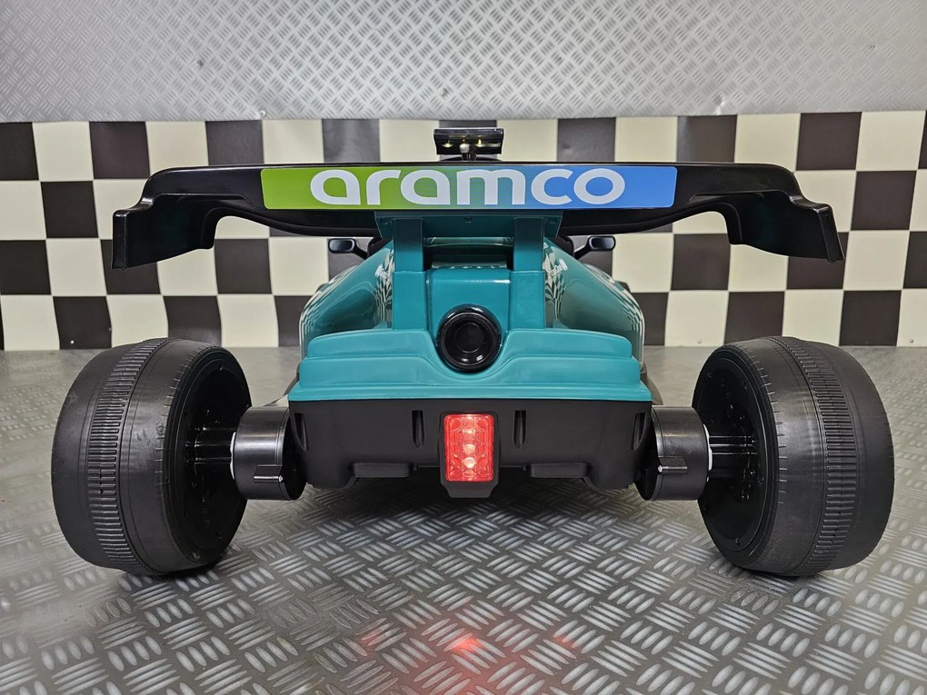 Carro elétrico para crianças ASTON MARTIN FORMULA 1 24V, Assento pele, Pneus Borracha, 4 Motores, Luzes