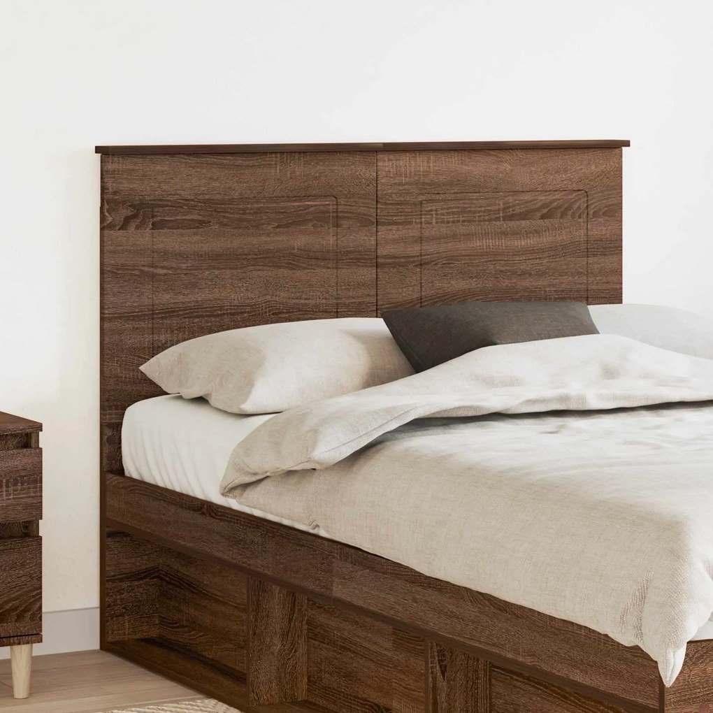 vidaXL Cabeceira Carvalho Marrom 135 cm Madeira processada