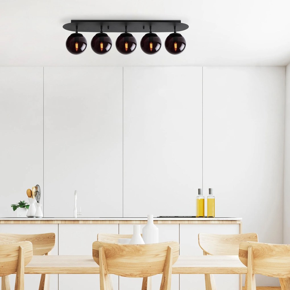 Candeeiro de Teto Well – Preto – 90 x 23 x 25 cm