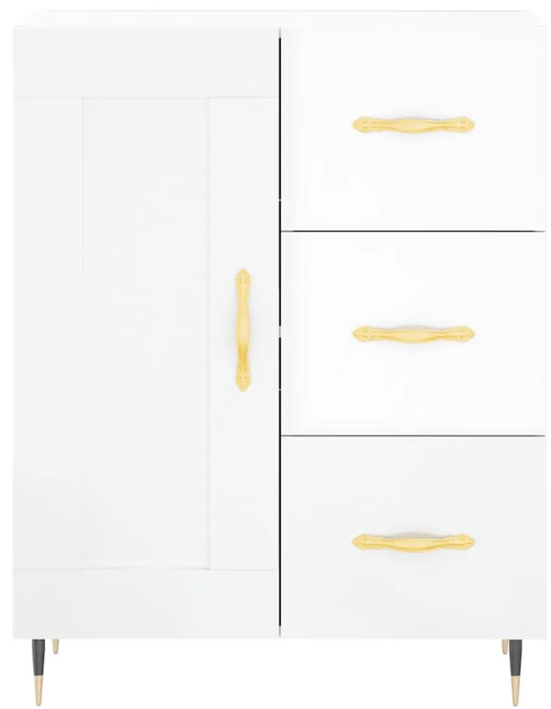 Armário alto 69,5x34x180 cm madeira processada branco brilhante