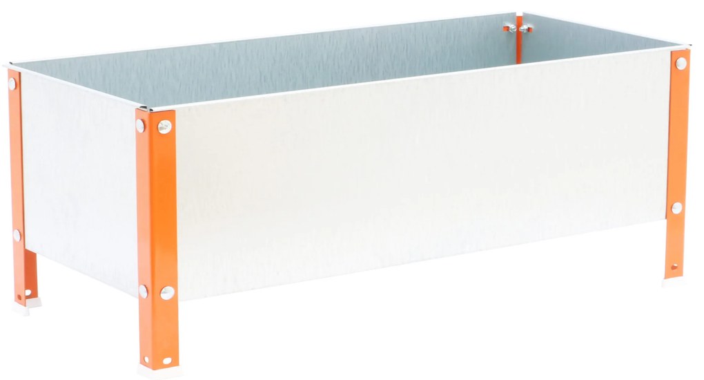 Floreira SIMONGARDEN URBAN 410x1200x400 LARANJA/GALVANIZADAV-150l Jardim, Casa, Escritório, Garagem, Oficina Capacidade 150 Kg Dimensões 410x1200x400