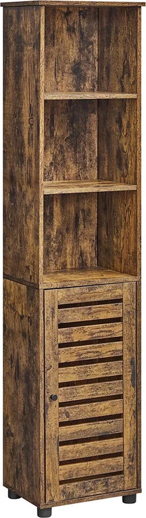 Armário de casa de banho alto 40 x 30 x 167 cm castanho vintage