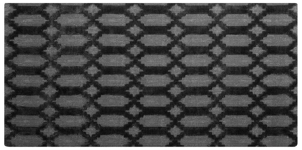 Tapete de viscose 80 x 150 cm cinzento escuro CIZRE Beliani