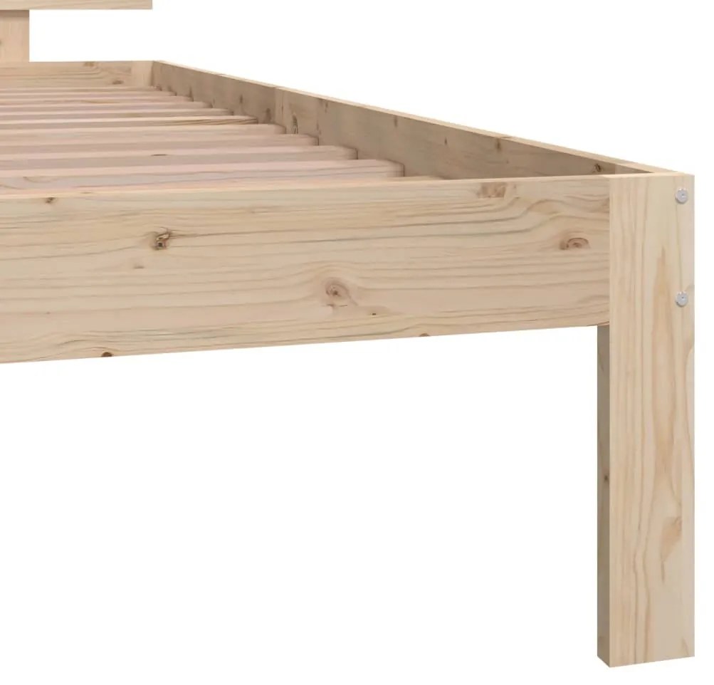 Estrutura de cama 100x200 cm madeira pinho maciço