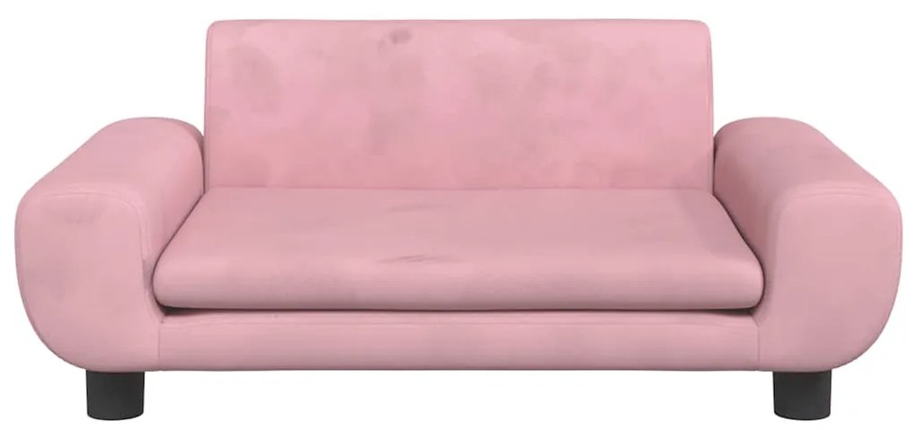 Cama para cães 70x45x33 cm veludo rosa