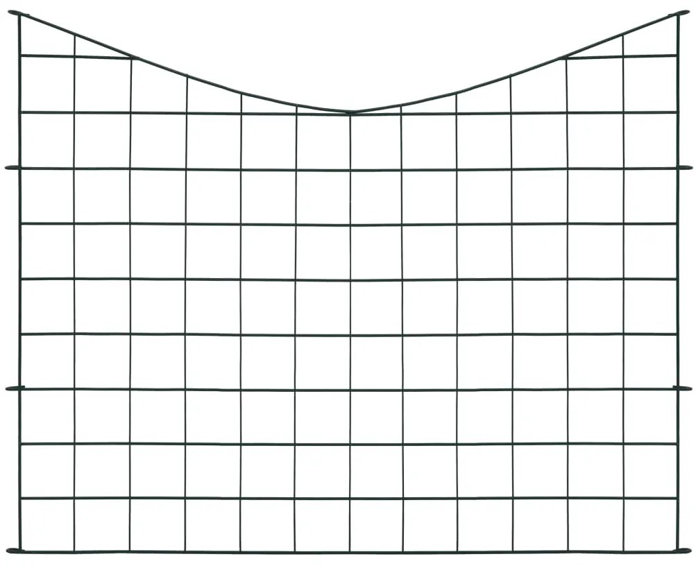 Conj. painéis vedação p/ jardim arqueado baixo 77,5x64 cm verde