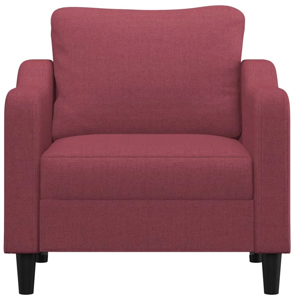 Poltrona 60 cm tecido vermelho tinto