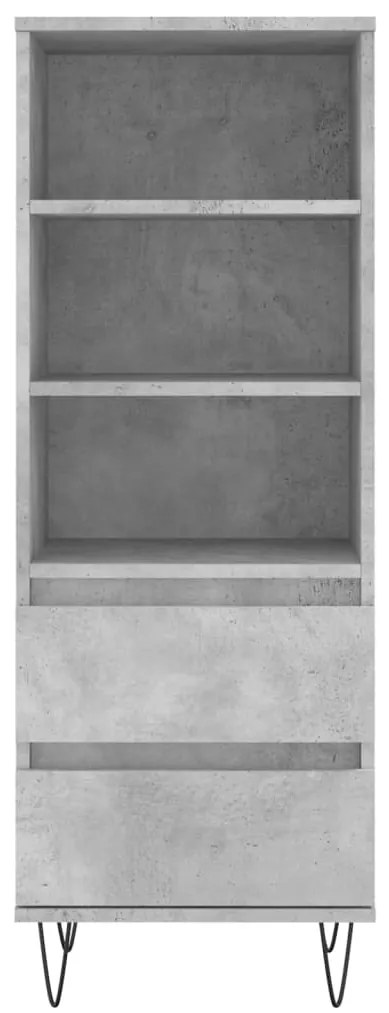 Aparador alto 40x36x110cm derivados de madeira cinzento cimento