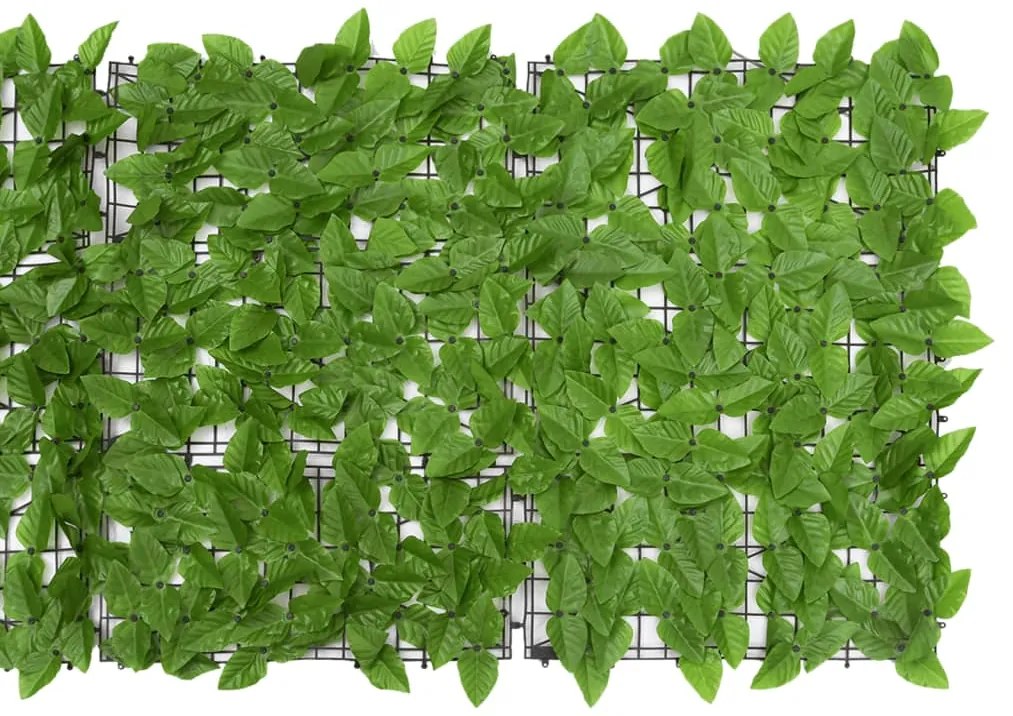 Tela de privacidade p/ varanda c/ folhas 600x75 cm verde