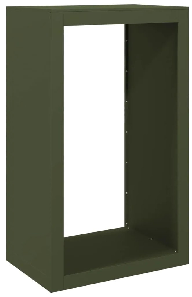 Suporte para lenha 60x40x100 cm aço verde