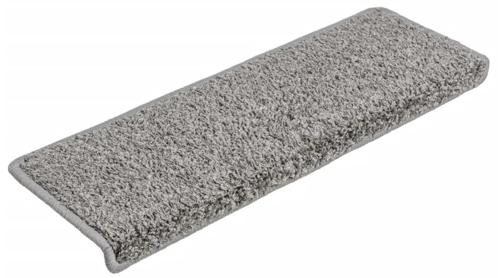 Tapetes de escadas 10 pcs 65x21x4 cm cinzento