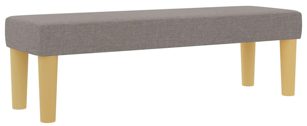 Cama Box com Colchão e Banco Taupe 120x190 cm Tecido
