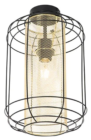 Candeeiro de teto design preto com ouro - Gaze Design