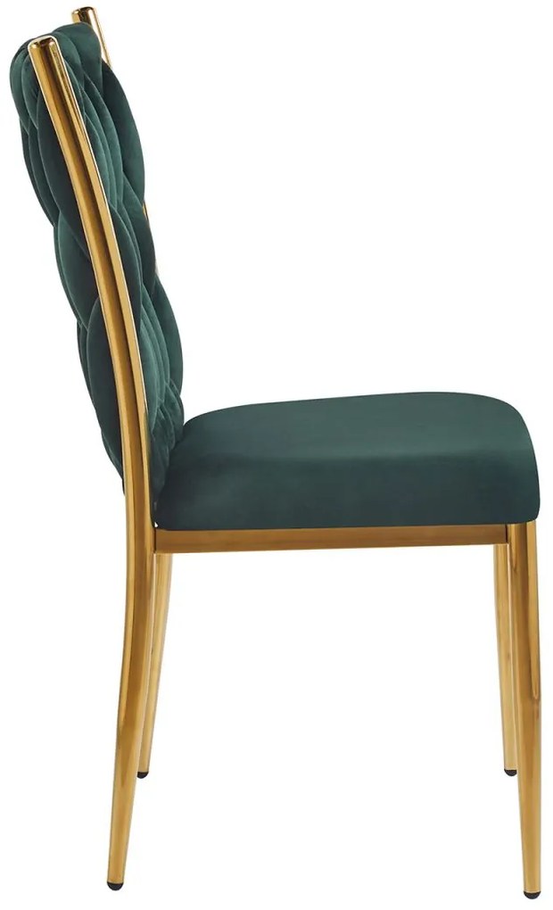Cadeira Wiwen Golden Veludo - Verde