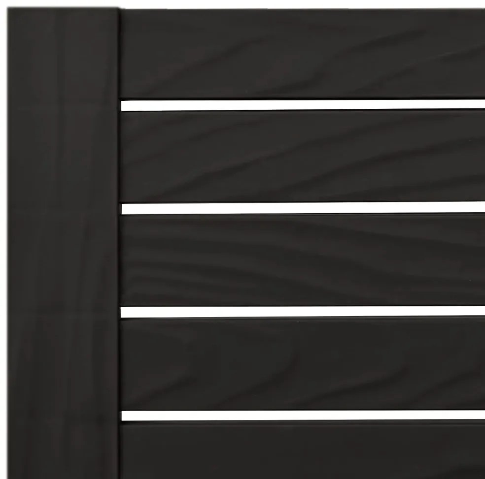 Espreguiçadeira 2 pcs 155x58x83 cm polipropileno preto