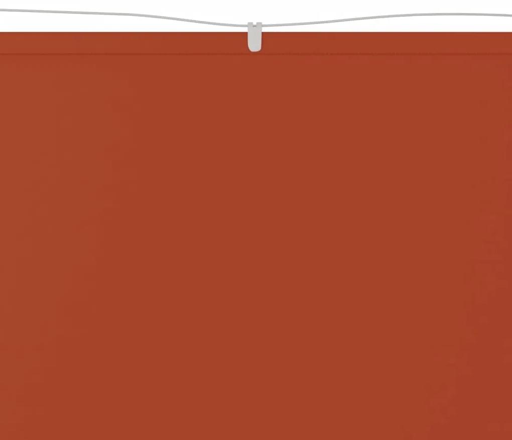Toldo vertical 60x600 cm tecido oxford cor terracota
