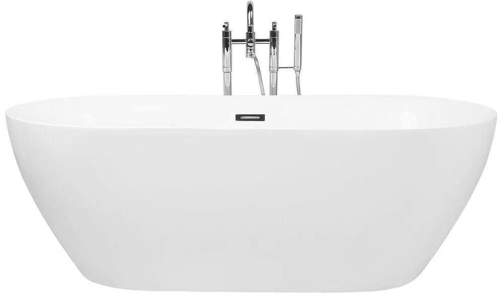 Banheira autónoma em acrílico branco 180 x 80 cm CARRERA Beliani