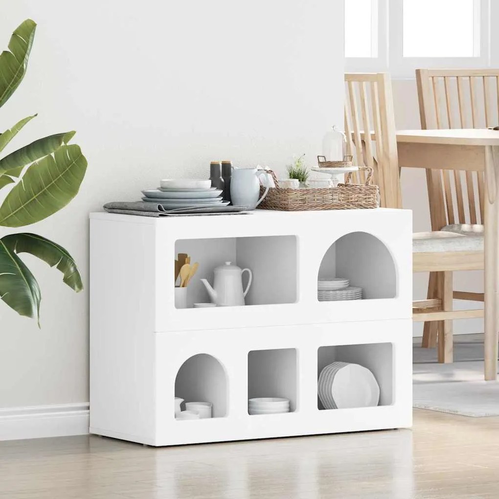 vidaXL Buffet Branco 80,5 x 35 x 59 cm Madeira processada