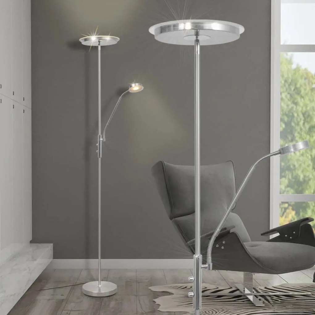 vidaXL Candeeiro de pé LED regulável 23 W