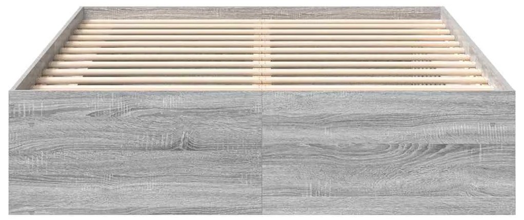Estrutura de cama king 150x200 cm cinzento sonoma