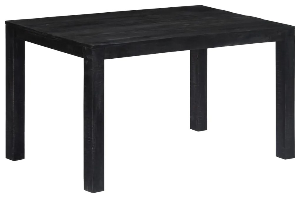 Mesa de jantar 140x80x76 cm madeira de mangueira maciça preto