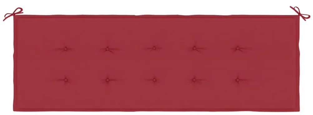 Almofadão p/ banco de jardim tecido oxford vermelho tinto