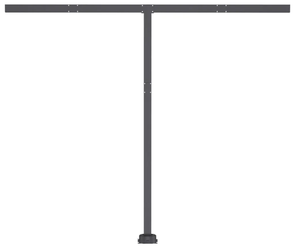 Toldo retrátil manual com LED 300x250 cm laranja e castanho