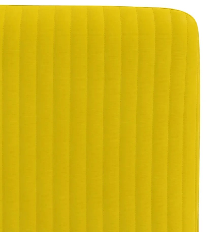Cadeiras de jantar 6 pcs veludo amarelo