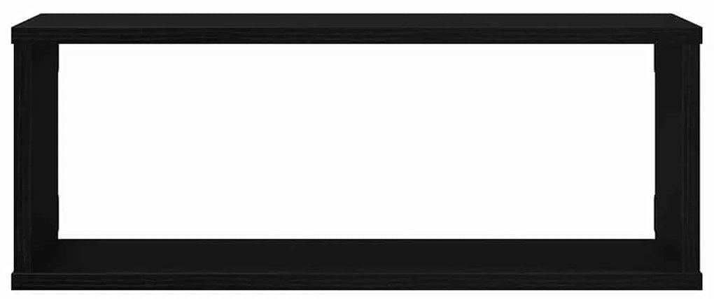 Conjunto de Prateleiras vidaXL de 4 - Carvalho Preto - 60x15x23 cm - F