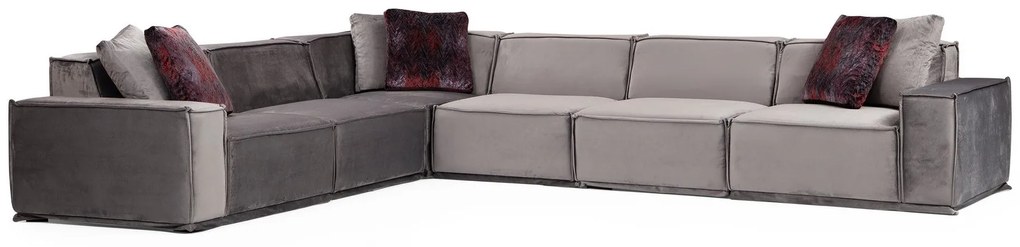 Sofá de Canto Lego – Cinzento – 300 x 388 cm