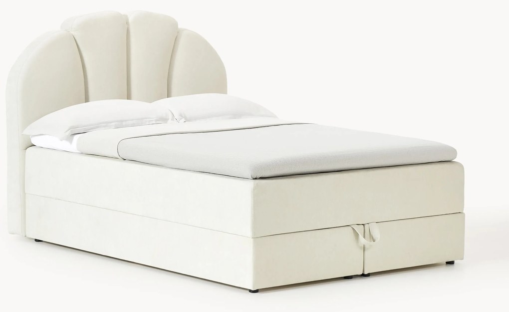 Cama boxspring com espaço de arrumação Romia