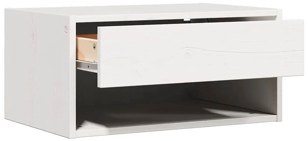 Mesa de Cabeceira Montada na Parede Branco 50 x 32,5 x 24 cm