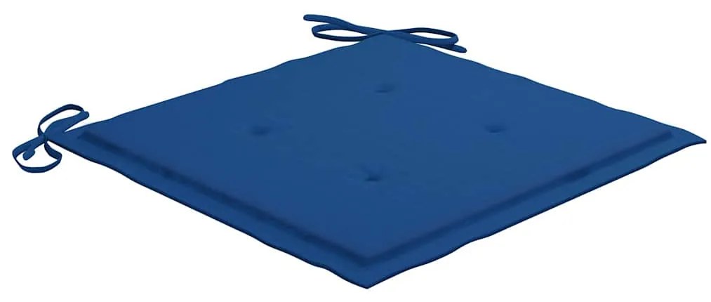 5 pcs conj. de jantar dobrável c/ almofadões p/ exterior bambu