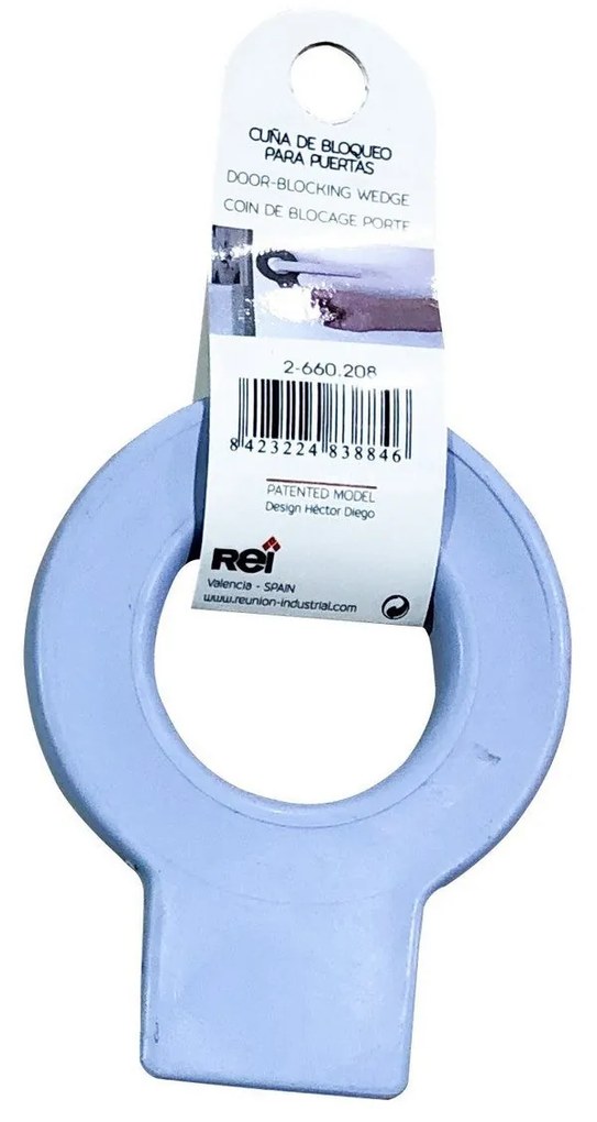 Fixador de portas Rei Lock 660 Azul Plástico Expositor de Porta (6,4 x 8,2 x 1,5 cm)