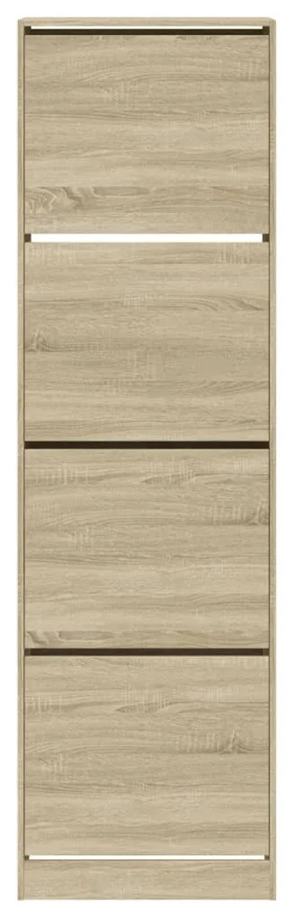 Sapateira 4 gavetas articuladas 60x42x204 cm carvalho sonoma