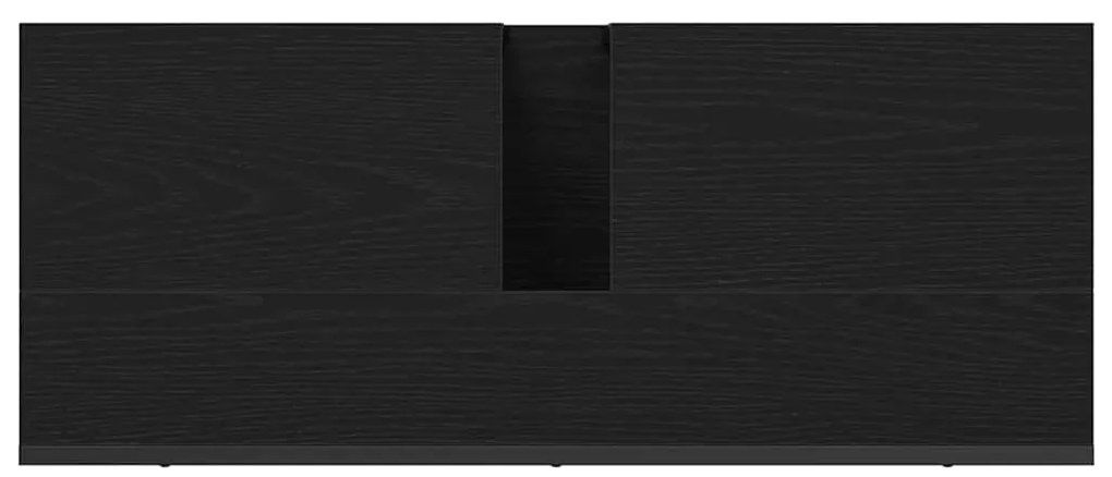 Gabinete para Pia de Banheiro Carvalho Preto 80x33x60 cm Madeira Aglom