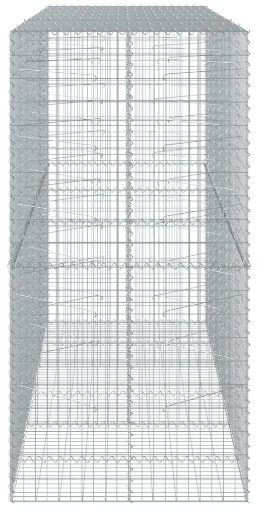 Cesto gabião com cobertura 300x100x200 cm ferro galvanizado